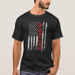 Welder American US Flag Patriotic Welding Vaterlan T-Shirt