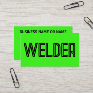 Welder Bright Green Carte de visite