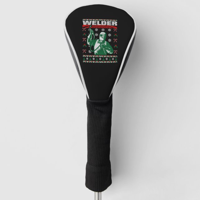 Welder Christmas Ugly Sweater Golf Headcover (Vorderseite)