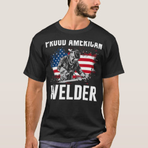 Welder für Männer Vater Stolz amerikanischer Welde T-Shirt