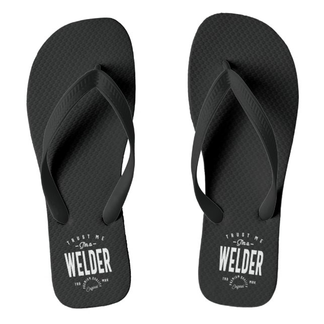 Welder Job Title Gift Flip Flops (Fußbett)