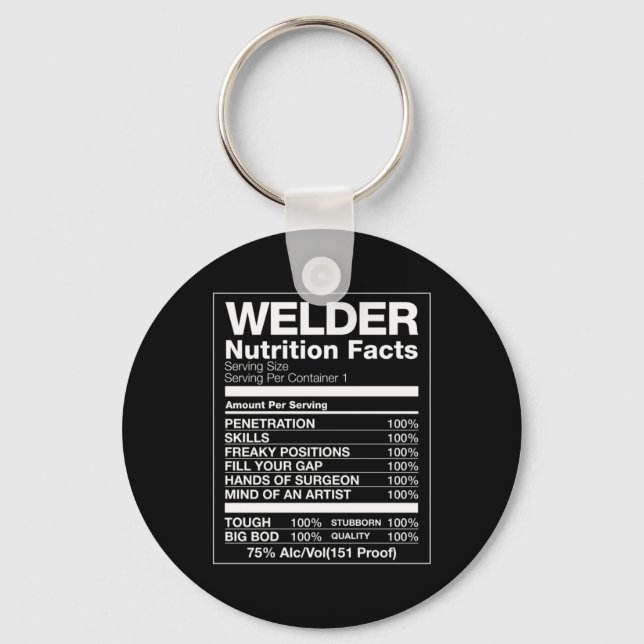 Welder Nutrition Fakten Schlüsselanhänger (Vorderseite)