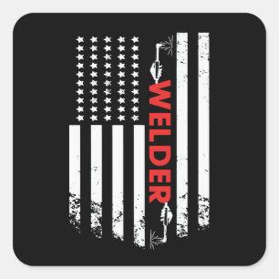 Welder Quadratischer Aufkleber