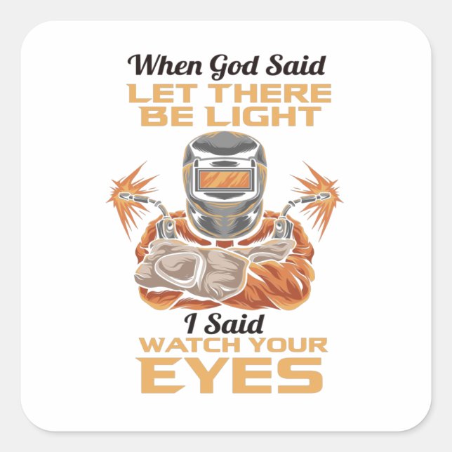 Welder Quadratischer Aufkleber (Vorderseite)