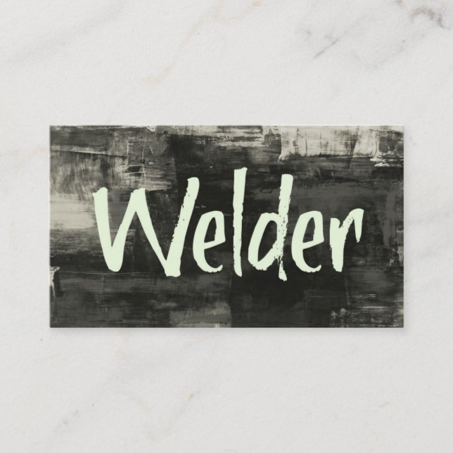 Welder Rustic Business Card Visitenkarte (Vorderseite)