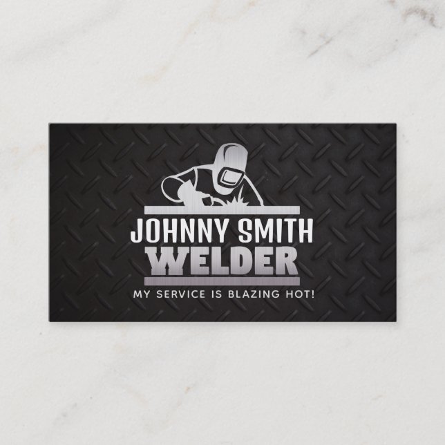 Welder Slogans Business Cards Visitenkarte (Vorderseite)