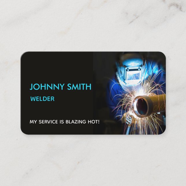 Welder Slogans Business Cards Visitenkarte (Vorderseite)