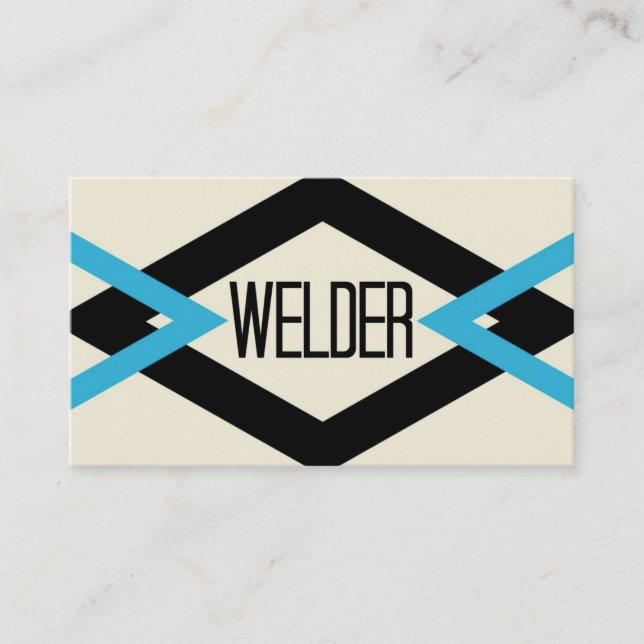 Welder Trendy Business Card Visitenkarte (Vorderseite)