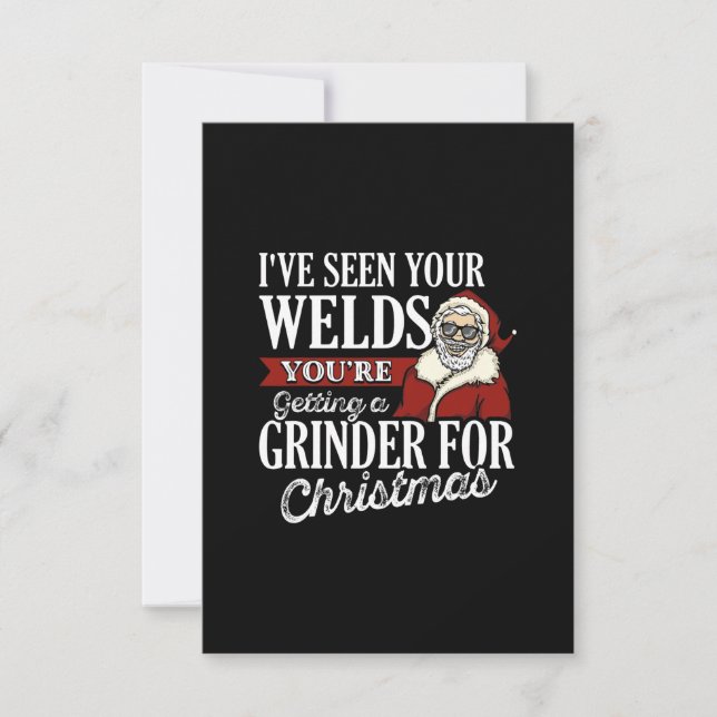 Welder Weihnachtsgeschenke Ich habe Ihre Welten-Fu Dankeskarte (Vorderseite)