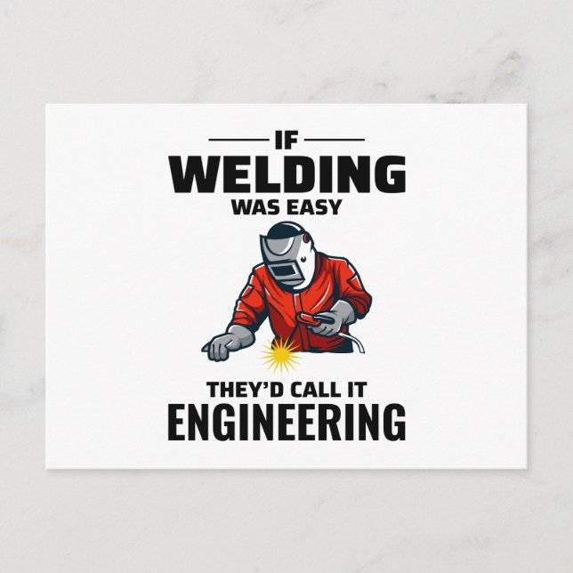 Welder Welding Weld Metal Ironworker Funny Postkarte (Vorderseite)