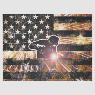Welding Flag Sparks and Flames Seidenpapier