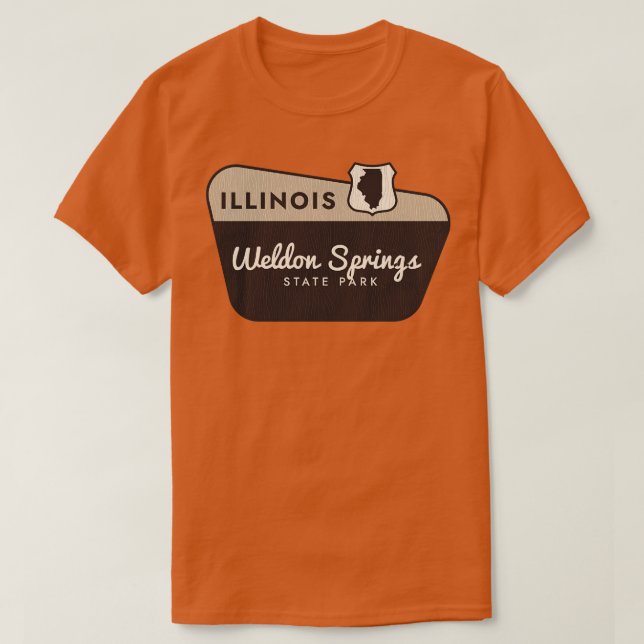 Weldon Springs Staat Park Illinois Begrüßungszeich T-Shirt (Design vorne)