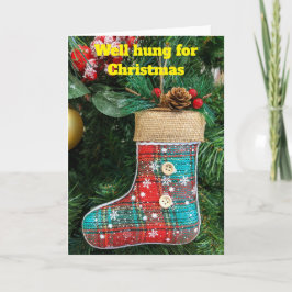 Well hung for Christmas. Karte