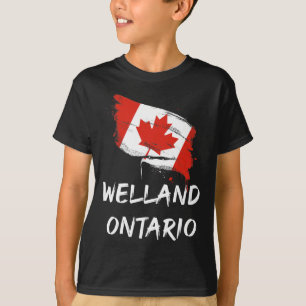 Welland Ontario Kanada Spritzflagge Reise Urlaub T-Shirt