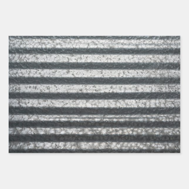 Wellblech Geschenkpapier Set (Vorderseite)