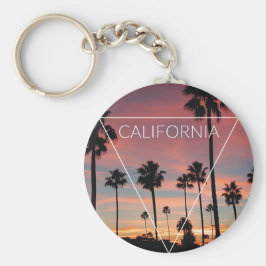 Wellcoda California Palm Beach Sun Spring Schlüsselanhänger