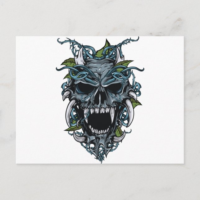 Wellcoda Evil Horror Skull Beängstigend Mask Postkarte (Vorderseite)