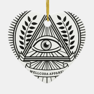 Wellcoda KleidIlluminati Verschwörung Keramikornament