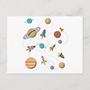 Wellcoda trifft Sie in Galaxy Mad Planet Postkarte
