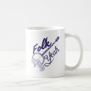 Wellcoda Volk-Yeah Musik-lustige Banjo-Rose Kaffeetasse