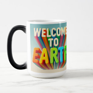 "Wellcome to Earth Cup - Sip in Planetenstil" Verwandlungstasse