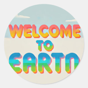 Wellcome to Earth Sticker - Planetentrip für Yo