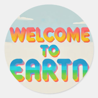 Wellcome to Earth Sticker - Planetentrip für Yo