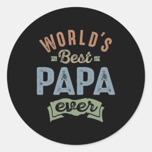 Wellds Best Papa Runder Aufkleber