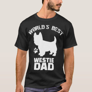 Wellds Best Westie Vater Hogs Paw Puppy Lover Pups T-Shirt