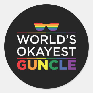 Wellds Gayest Guncle Gay Pride Runder Aufkleber