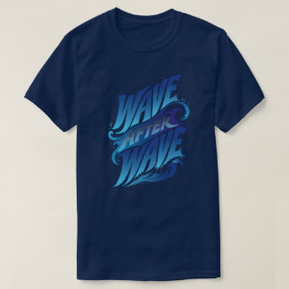 Welle auf Welle | Ozeanblauer Sommer T-Shirt