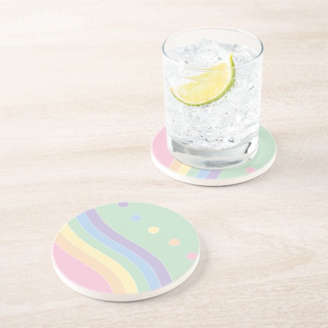 Welle der Freude (Fluss) Getränkeuntersetzer (Seite)