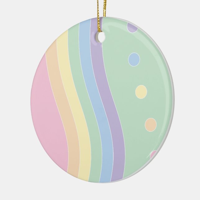 Welle der Freude (Fluss) Keramik Ornament (Links)