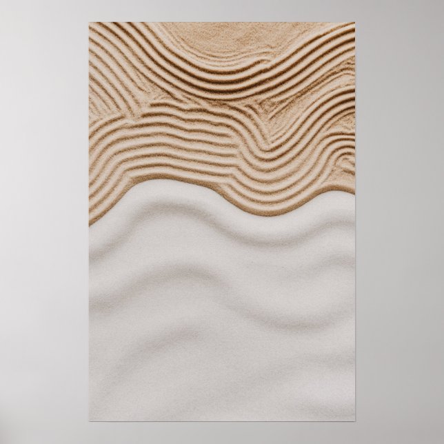 Welle der Ruhe - Minimalistisches Muster-Poster Poster (Vorne)
