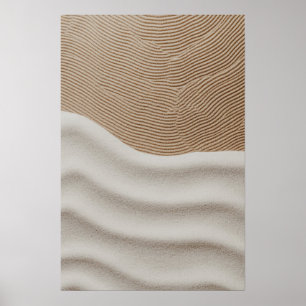 Welle der Ruhe - Minimalistisches Muster-Poster Poster