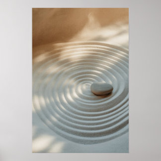Welle der Ruhe - Minimalistisches Muster-Poster Poster