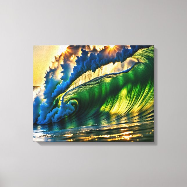 Welle im Meer Leinwanddruck (Vorderseite)