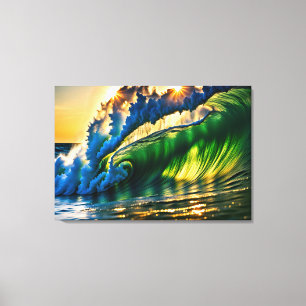 Welle im Meer Leinwanddruck