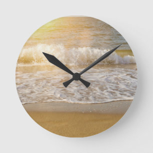 Welle im Sonnenlicht   - Runde Wanduhr