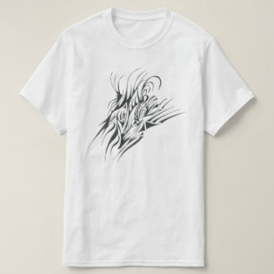 Welle Schwarz Weiß Abstrakte Stammes-Tätowierkunst T-Shirt