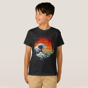 WELLE VON KANAGAWA VINTAGER SONNENORT T-Shirt