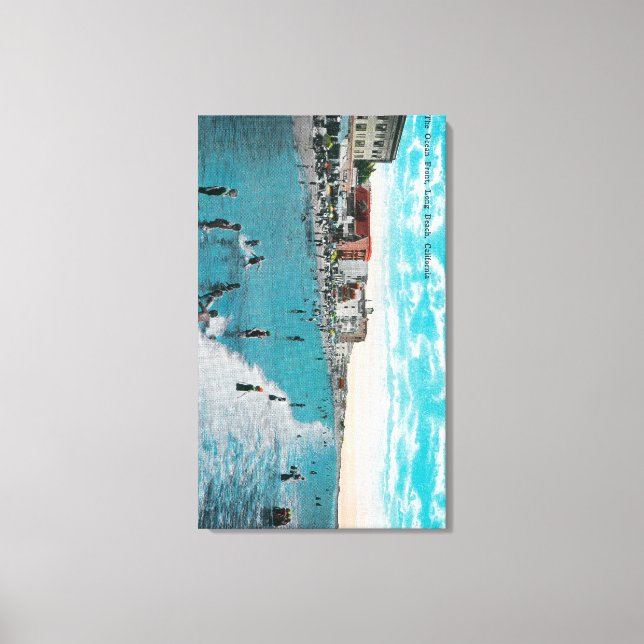 Wellen am Ocean BeachLong Beach, CA Leinwanddruck (Vorderseite)