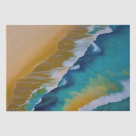 Wellen an einem Sandstrand Seidenpapier