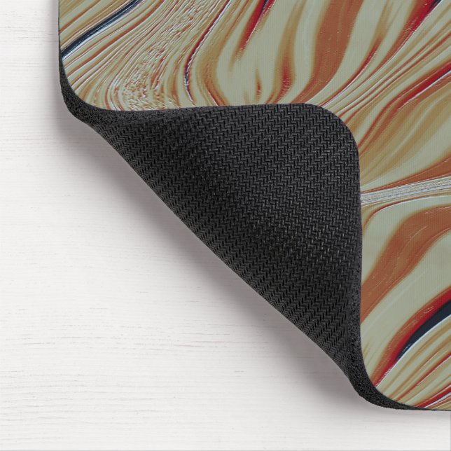 Wellen auf gemischtem Untergrund in grau-ockerbrau Mousepad (Ecke)