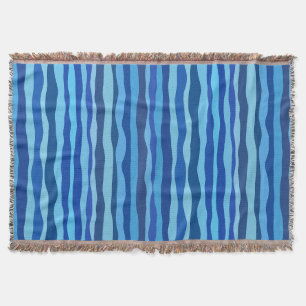 Wellen aus Blau Cyan Navy Kobalt Himmelblau Decke
