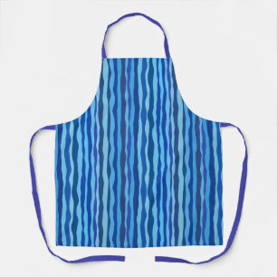 Wellen aus Blau Cyan Navy Kobalt Himmelblau Schürze