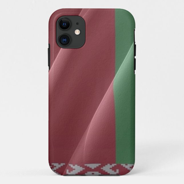 Wellen der Flagge von Belarus - Case-Mate iPhone Hülle (Rückseite)
