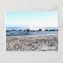 Wellen der Kalifornien-Strand-Postkarten-| Postkarte
