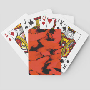 Wellen des Schwarz-Rot-Sumo-Designs Spielkarten