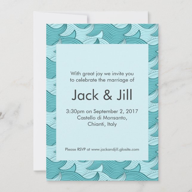 Wellen Einladung (Vorderseite)